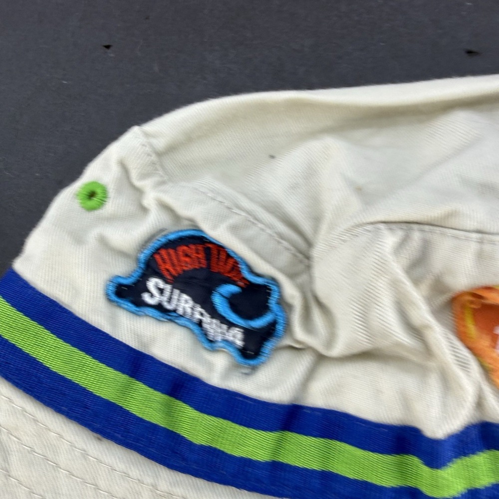 The Childrens Place Beige Cotton Bucket Hat Youth OS Surf Theme Patches - Picture 4 of 7